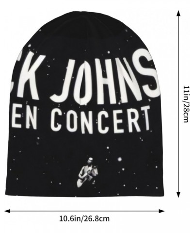 Jack Music Johnson Adult Fashion Knitted Hat Casual Warm Knit Hat Men Women Winter Print Pattern Skull Cap Black $11.84 Skull...