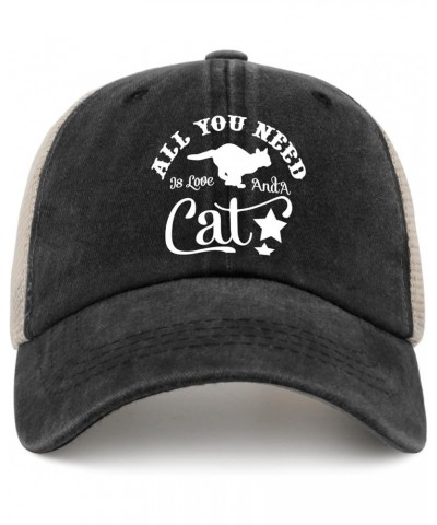 Sun hat Womens cat Star Image alll You needd is loveq Cowboy hat for Women Funny Golf hat Gifts for Him Golf Hats Allblack $1...