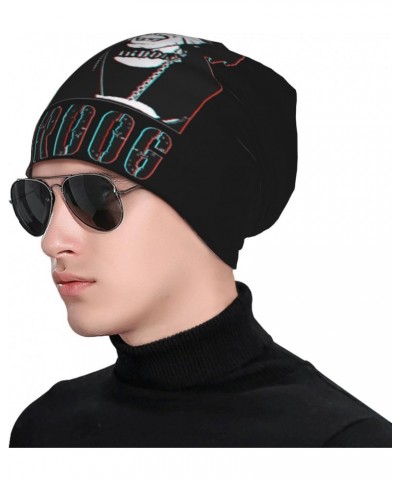 City Music Morgue Knitted Hat Personalised Warm Winter Ski Knit Skull Caps Plain Cuffed Beanie Black $8.52 Skullies & Beanies