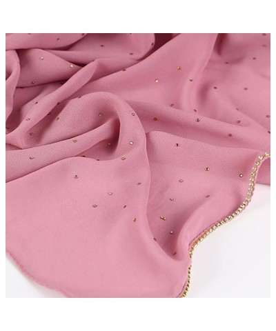 Women's Soft Chiffon Diamond Headscarf Spring Summer Long Shawl Muslim Hijab Stripe Scarf F $8.41 Scarves