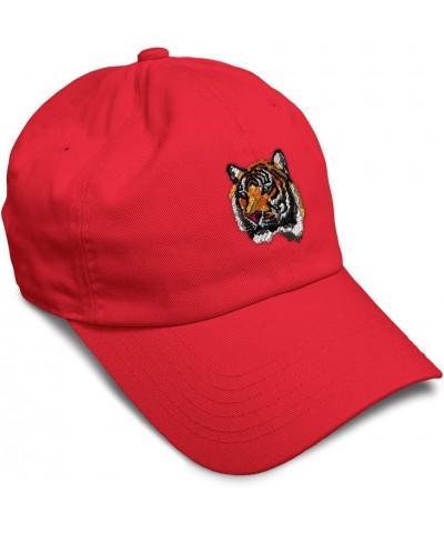 Soft Baseball Cap Tiger Cross-Stitch Embroidery Wild Animals Cotton Dad Hats for Men & Women Red Design Only $15.94 Baseball ...