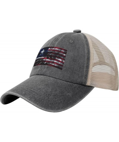 Smoke Flag of Texas Baseball Cap Women Men Mesh Back Hats Vintage Cowboy Hat Dad Caps Deep Heather $9.46 Cowboy Hats