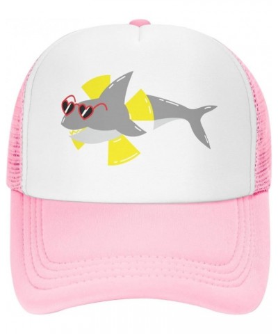 Mesh Dad Hat Adjustable Washed Funny Baseball Dad Cap Funny Distressed Ball Trucker Cap Shark Summer Vacation Pink $10.58 Bas...