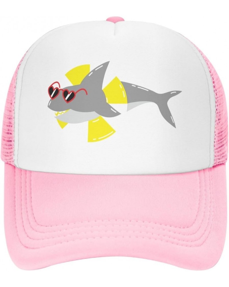 Mesh Dad Hat Adjustable Washed Funny Baseball Dad Cap Funny Distressed Ball Trucker Cap Shark Summer Vacation Pink $10.58 Bas...