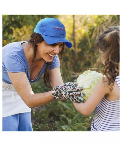 Soft Baseball Cap Start Each Day with Grateful Heart Cotton Dad Hats for Men & Women Royal Blue $16.81 Baseball Caps