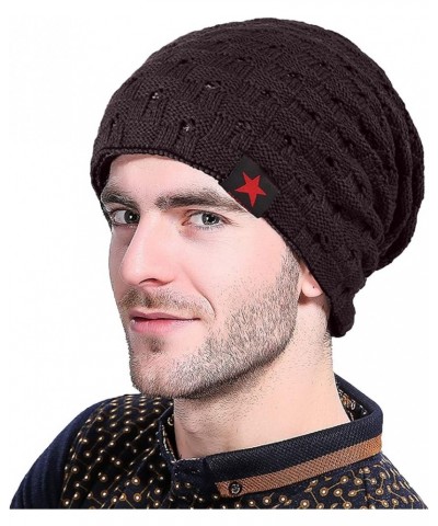 Men Women ????eanie Knitted Hat Soft Warm Slouchy Plain Knit Hat ????kull Hats for Outdoor E $9.01 Skullies & Beanies