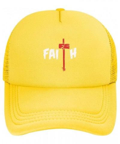 Dad Hat/Cap Mesh Baseball Cap Adjustable Trucker Hat Unisex Yellow $10.64 Baseball Caps