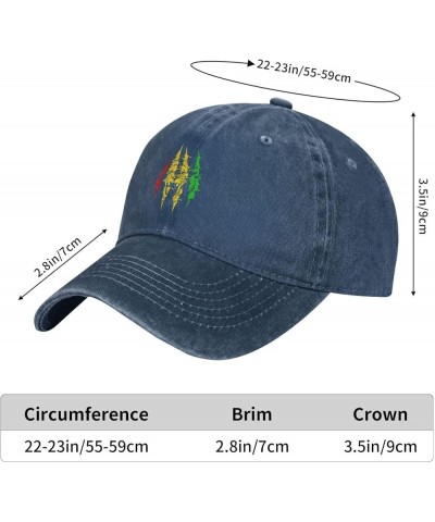 Jamaica Flag Denim Baseball Cap Men Women Fashion Adjustable Buckle Hat Dad Trucker Hats Sports Cap Black Navy Blue $10.70 Ba...