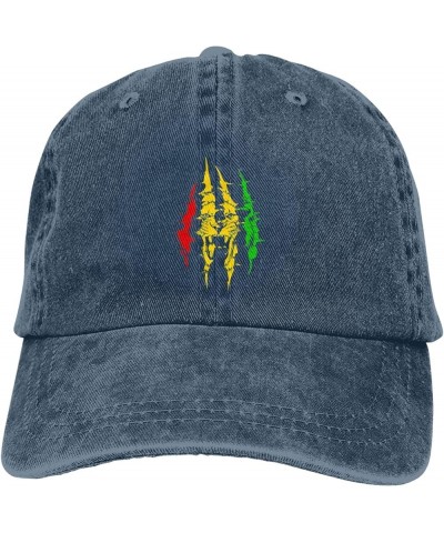 Jamaica Flag Denim Baseball Cap Men Women Fashion Adjustable Buckle Hat Dad Trucker Hats Sports Cap Black Navy Blue $10.70 Ba...