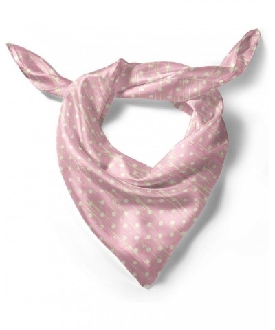 Grunge Hairscarf, Pop Art Inspired Polka Dots, Head Wrap Pale Pink and White $12.40 Scarves