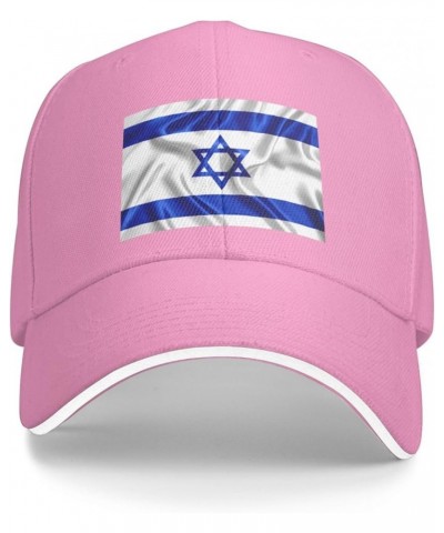 Israel Flag Baseball Cap Women Trucker Hat for Men Dad Hat Adjustable Snapback Hat Cowboy Hat Black Pink $11.23 Baseball Caps