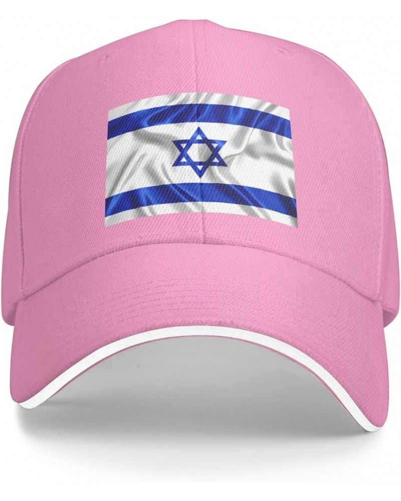 Israel Flag Baseball Cap Women Trucker Hat for Men Dad Hat Adjustable Snapback Hat Cowboy Hat Black Pink $11.23 Baseball Caps