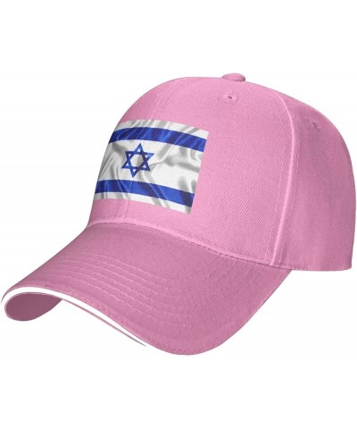 Israel Flag Baseball Cap Women Trucker Hat for Men Dad Hat Adjustable Snapback Hat Cowboy Hat Black Pink $11.23 Baseball Caps