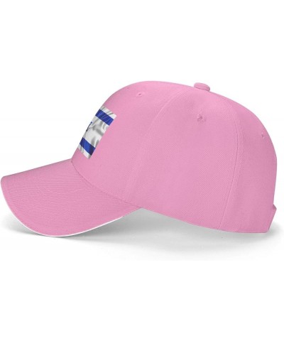 Israel Flag Baseball Cap Women Trucker Hat for Men Dad Hat Adjustable Snapback Hat Cowboy Hat Black Pink $11.23 Baseball Caps