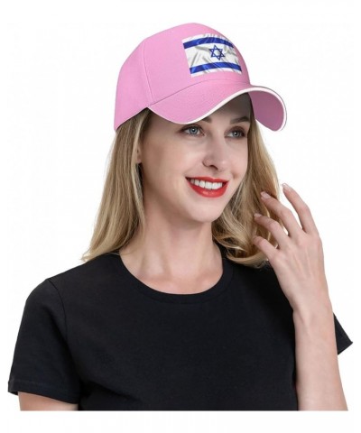 Israel Flag Baseball Cap Women Trucker Hat for Men Dad Hat Adjustable Snapback Hat Cowboy Hat Black Pink $11.23 Baseball Caps