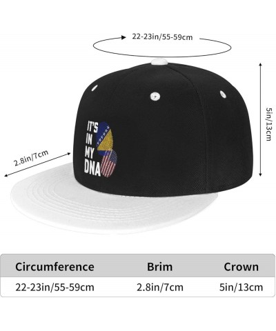 Bosnia and Herzegovina It's in My DNA Baseball Cap for Men Women Snapback Hat Adjustable Flat Bill Hats White $13.84 Baseball...