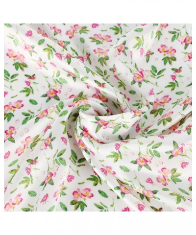 100% Mulberry Silk Head Scarf, 27x27 Inch Large Square Silk Neck Scarves, Silk Hair Scarf for Women Sleeping Floral-1 $12.60 ...