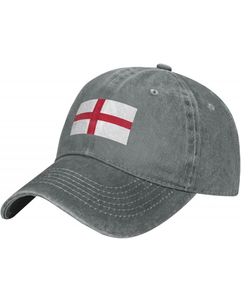 Flag of England Dad Hat Vintage Baseball Cap for Men Women Hats Gifts Trucker Caps Gray $13.20 Baseball Caps