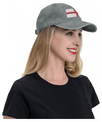 Flag of England Dad Hat Vintage Baseball Cap for Men Women Hats Gifts Trucker Caps Gray $13.20 Baseball Caps