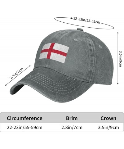 Flag of England Dad Hat Vintage Baseball Cap for Men Women Hats Gifts Trucker Caps Gray $13.20 Baseball Caps