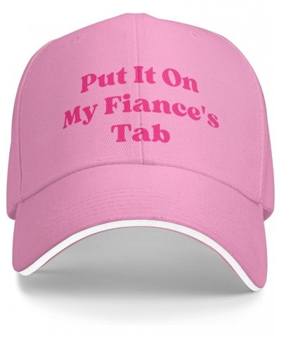 Put It On My Fiance'S Tab Hat Baseball Cap for Men Women Funny Trucker Hats Pink $11.87 Baseball Caps