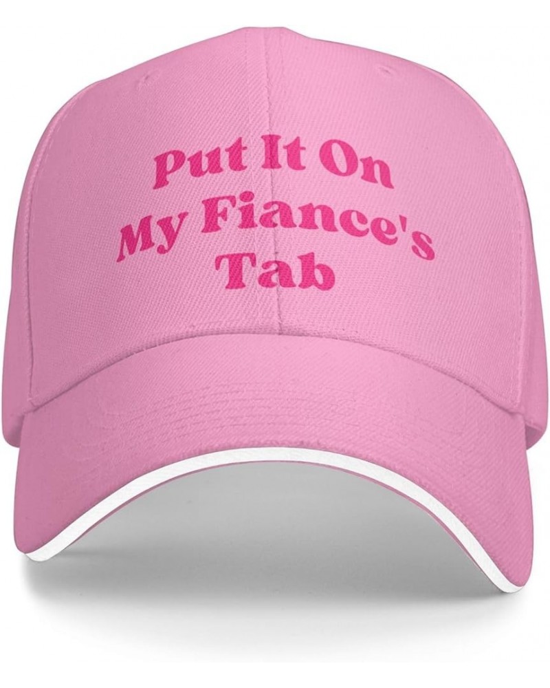 Put It On My Fiance'S Tab Hat Baseball Cap for Men Women Funny Trucker Hats Pink $11.87 Baseball Caps