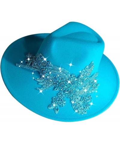 Women's Jazz Hat DIY Fedora Hat Rhinestone Hat Fedora Hat Sombrero Hat 4 $25.97 Fedoras