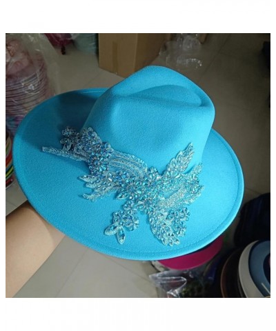 Women's Jazz Hat DIY Fedora Hat Rhinestone Hat Fedora Hat Sombrero Hat 4 $25.97 Fedoras