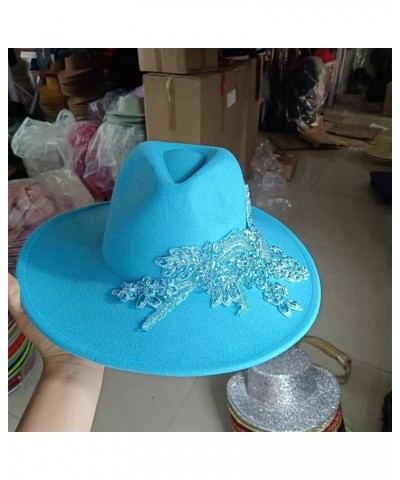 Women's Jazz Hat DIY Fedora Hat Rhinestone Hat Fedora Hat Sombrero Hat 4 $25.97 Fedoras