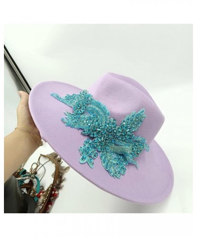 Women's Jazz Hat DIY Fedora Hat Rhinestone Hat Fedora Hat Sombrero Hat 4 $25.97 Fedoras