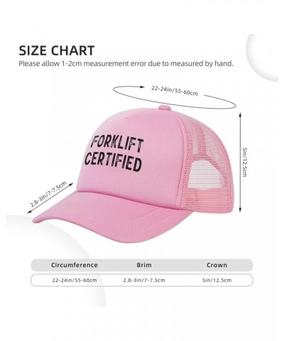 Forklift Certified Women's Baseball Cap Retro Snapback Cap Adjustable Pink $11.02 Baseball Caps