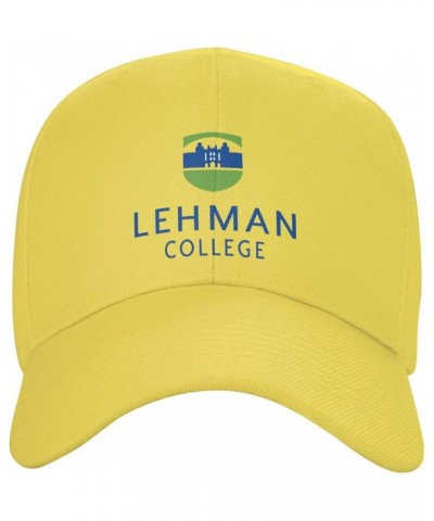 CUNY Lehman College Logo Baseball Caps Dad Hats Adjustable Size Outdoor Cap Yellow $13.49 Baseball Caps