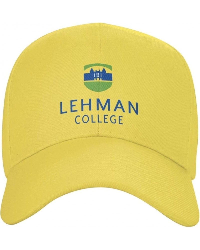 CUNY Lehman College Logo Baseball Caps Dad Hats Adjustable Size Outdoor Cap Yellow $13.49 Baseball Caps