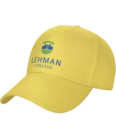 CUNY Lehman College Logo Baseball Caps Dad Hats Adjustable Size Outdoor Cap Yellow $13.49 Baseball Caps