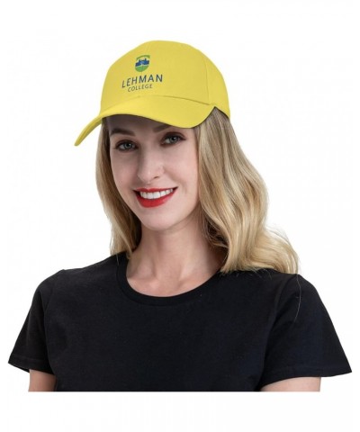 CUNY Lehman College Logo Baseball Caps Dad Hats Adjustable Size Outdoor Cap Yellow $13.49 Baseball Caps