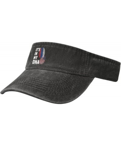 Slovakia It's in My DNA Sun Visor Hats for Women Men Adjustable Sports Sun Hats Cotton Golf Cap Black $14.08 Visors