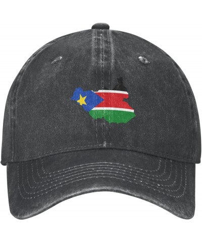 South Sudan Flag Map Unisex Classic Vintage Baseball Cap Mens Womens Trucker Hats Black $12.76 Baseball Caps