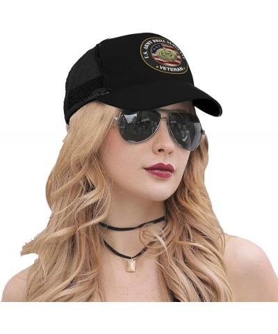 US Army Drill Sergeant Veteran Baseball Cap Adjustable Mesh Trucker Hat Black $14.83 Baseball Caps