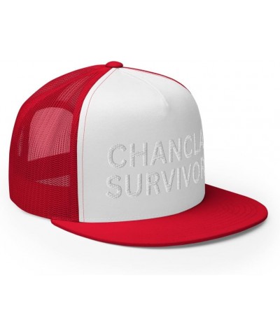 Chancla Survivor Hispanic Hat (Embroidered Trucker Cap) Red/ White/ Red $17.38 Baseball Caps