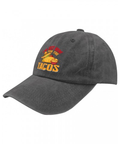 I'm Just Here for The Tacos hat for Men Vintage Cotton Washed Baseball Caps Adjustable Dad Hat Crazy $8.50 Baseball Caps