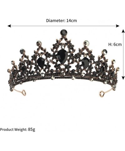 Hair Jewelry Crown Tiaras for Women Gothic Black Crystal Tiaras Wedding Crown for Bridal Headpiece Baroque Bride Tiara Weddin...