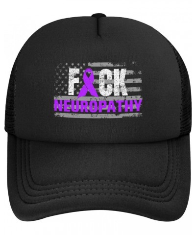 Fuck Neuropathy Awareness Purple Ribbon Baseball Cap Adjustable Casual Mesh Hats Duck Tongue Hat for Men Women59 $13.18 Baseb...