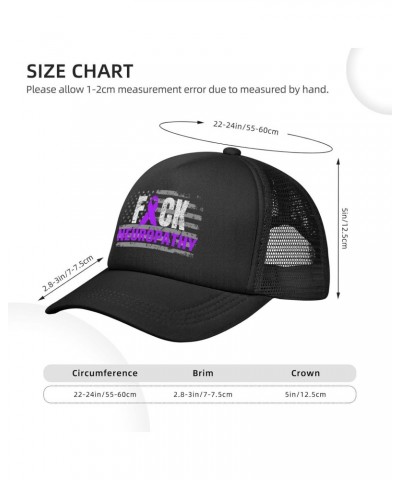 Fuck Neuropathy Awareness Purple Ribbon Baseball Cap Adjustable Casual Mesh Hats Duck Tongue Hat for Men Women59 $13.18 Baseb...