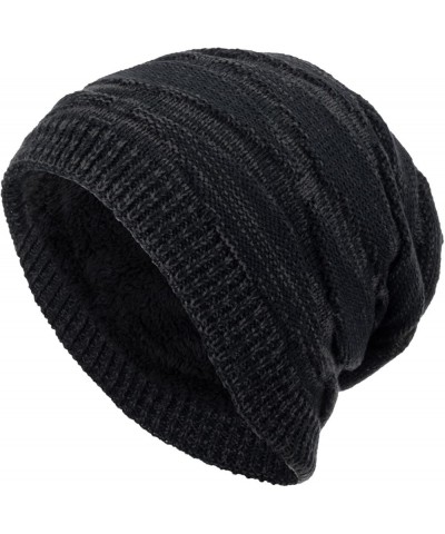 Hat Neutral Women Men Autumn and Winter Solid Color Wool Hat Thickened Warm Ear Cold Knitted Hat Scarf Two Hat Navy $12.34 Sk...