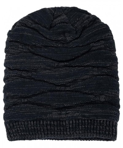 Hat Neutral Women Men Autumn and Winter Solid Color Wool Hat Thickened Warm Ear Cold Knitted Hat Scarf Two Hat Navy $12.34 Sk...