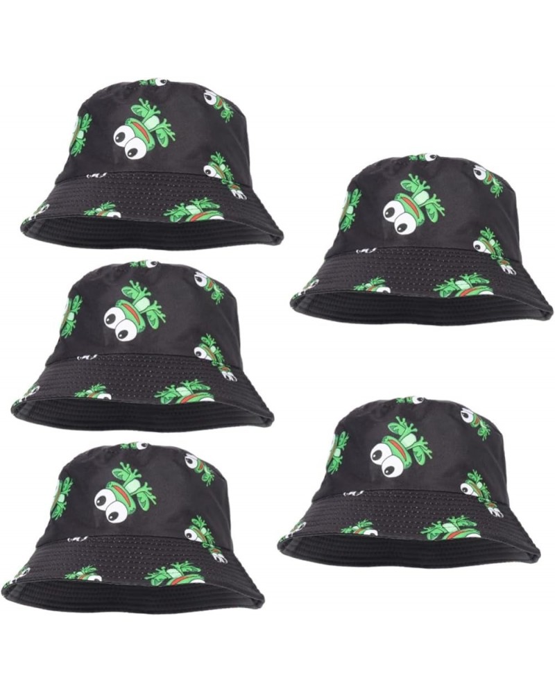 2pcs Mushroom Bucket Hat Men and Women Decorative Hat Sun Cotton As Shown-2x5pcs $8.25 Bucket Hats