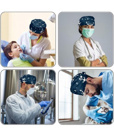 Bouffant Nurse Hats,Scrub Cap Adjustable Scrub Hats with Sweatband E379i4zgyl $12.53 Skullies & Beanies