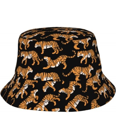 Cute Ducky Smile Bucket Hat Unisex Outdoor Summer Beach Sun Hat Packable Fisherman Cap Tiger $9.71 Bucket Hats