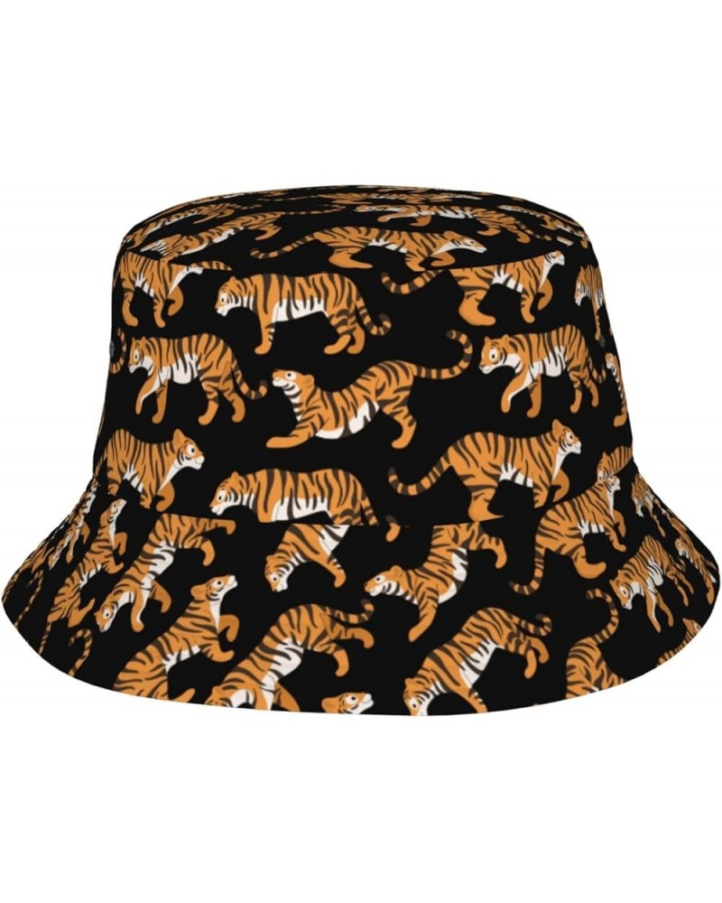 Cute Ducky Smile Bucket Hat Unisex Outdoor Summer Beach Sun Hat Packable Fisherman Cap Tiger $9.71 Bucket Hats