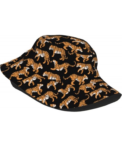 Cute Ducky Smile Bucket Hat Unisex Outdoor Summer Beach Sun Hat Packable Fisherman Cap Tiger $9.71 Bucket Hats